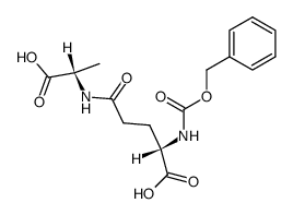 N-(N-benzyloxycarbonyl-L-γ-glutamyl)-L-alanine Structure