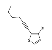 3-bromo-2-hex-1-ynylthiophene结构式