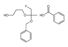 benzoic acid,3-(1-fluoro-2-phenylmethoxypropan-2-yl)oxypropan-1-ol结构式