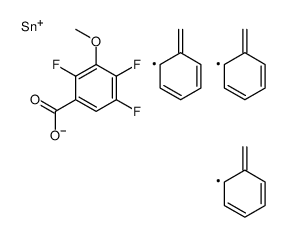 tribenzylstannyl 2,4,5-trifluoro-3-methoxybenzoate Structure