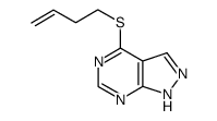 4-but-3-enylsulfanyl-1H-pyrazolo[3,4-d]pyrimidine Structure