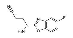 3-[amino-(5-fluoro-1,3-benzoxazol-2-yl)amino]propanenitrile结构式