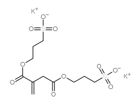 二(3-硫代丙基)衣康酸二钾盐结构式