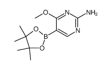 2-Pyrimidinamine, 4-methoxy-5-(4,4,5,5-tetramethyl-1,3,2-dioxaborolan-2-yl) Structure