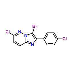 3-Brom-6-chlor-2-(4-chlorphenyl)imidazo[1,2-b]pyridazin Structure