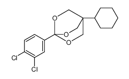 1-cyclohexyl-4-(3,4-dichlorophenyl)-3,5,8-trioxabicyclo[2.2.2]octane Structure