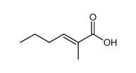 (E) -2-methyl-2-hexenoic acid结构式