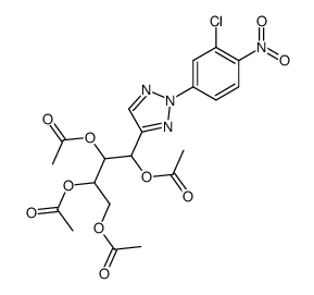 1,2,3,4-tetraacetoxy-1-[2-(3-chloro-4-nitro-phenyl)-2H-[1,2,3]triazol-4-yl]-butane结构式