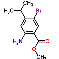 2-氨基-5-溴-4-异丙基苯甲酸甲酯结构式