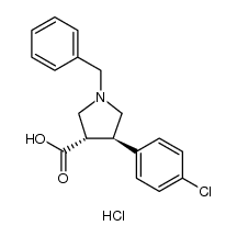 (3R,4S)-REL-1-BENZYL-4-(4-CHLOROPHENYL)PYRROLIDINE-3-CARBOXYLIC ACID HYDROCHLORIDE picture