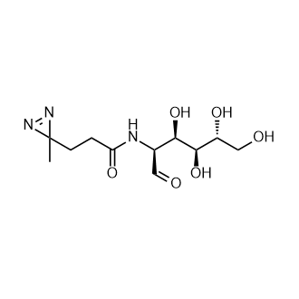 3-(3-甲基-3H-二氮杂丙因-3-基)-N-((2S,3R,4S,5R)-3,4,5,6-四羟基-1-氧代己-2-基)丙酰胺结构式