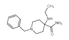 1-苯甲基-4-(乙胺基)哌啶-4-甲酰胺结构式