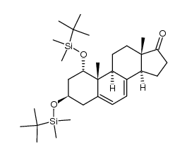 1α,3β-Bis(tert-butyldimethylsilyloxy)-17-oxoandrosta-5,7-diene结构式