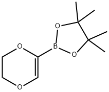 2-(5,6-二氢-1,4-二氧-2-基)-4,4,5,5-四甲基-1,3,2-二氧杂硼烷结构式