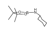 2-cyclohexylamino-4,4,5,5-tetramethyl-1,3-dioxaborolane结构式