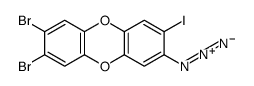2-azido-3-iodo-7,8-dibromodibenzo-1,4-dioxin结构式
