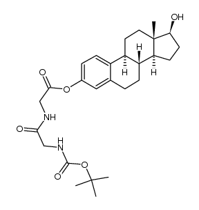 estradiol-[3-(t-butoxycarbonyl-glycinyl-glycinate)] Structure
