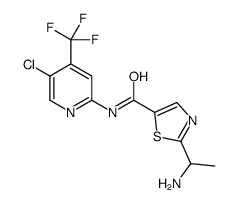 2-(1-氨基乙基)-n-(5-氯-4-(三氟甲基)吡啶-2-基)噻唑-5-羧酰胺结构式