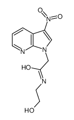 N-(2-hydroxyethyl)-2-(3-nitropyrrolo[2,3-b]pyridin-1-yl)acetamide结构式