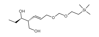 (4R,5R)-(E)-5-hydroxy-4-hydroxymethyl-1-(2-trimethylsilylethoxymethoxy)hept-2-ene结构式