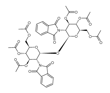 3,4,6,3',4',6'-hexa-O-acetyl-2,2'-dideoxy-2,2'-diphthalimido-β,β-trehalose结构式
