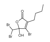 4-bromo-3-butyl-5-dibromomethyl-5-hydroxy-2(5H)-furanone结构式