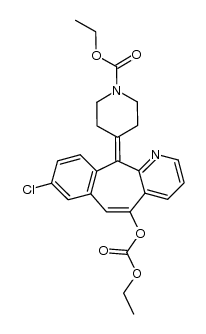 Ethyl 4-[8-Chloro-5-[(ethoxycarbonyl)oxy]-11H-benzo[5,6]cyclohepta[1,2-b]pyridin-11-ylidene]-1-piperidinecarboxlate结构式