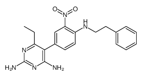 2,4-diamino-6-ethyl-5-(3-nitro-4-phenethylaminophenyl)-pyrimidine Structure