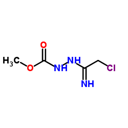 (Z)-Methyl 2-(1-amino-2-chloroethylidene) hydrazine carboxylate结构式