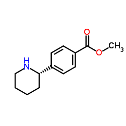 (S)-METHYL 4-(PIPERIDIN-2-YL)BENZOATE结构式