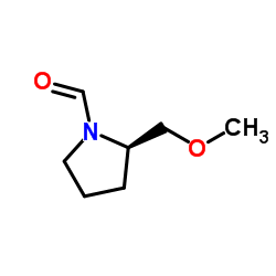 (R)-(+)-2-(甲氧甲基)-1-吡咯烷甲醛结构式