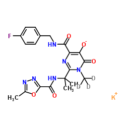 Raltegravir-d3(potassium salt)结构式