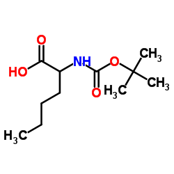 N-{[(2-Methyl-2-propanyl)oxy]carbonyl}norleucine structure