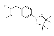 N-甲基-2-(4-(4,4,5,5-四甲基-1,3,2-二氧硼杂环戊烷-2-基)苯基)乙酰胺结构式