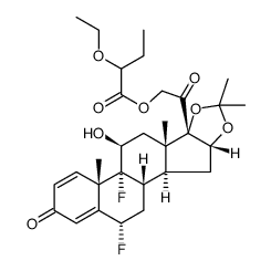 fluocinolone acetonide 21-(2'-ethoxybutyrate) Structure