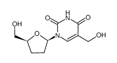 5-(Hydroxymethyl)-1-[(2R,5S)-5-(hydroxymethyl)tetrahydro-2-furany l]-2,4(1H,3H)-pyrimidinedione Structure