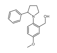 (5-methoxy-2-(2-phenylpyrrolidin-1-yl)phenyl)methanol结构式