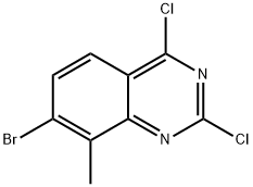 7-溴-2,4-二氯-8-甲基喹唑啉结构式