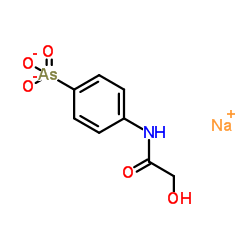 [4-[(羟基乙酰基)氨基]苯基]砷酸钠结构式