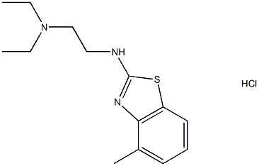 N1,N1-二乙基-N2-(4-甲基苯并[D]噻唑-2-基)乙烷-1,2-二胺盐酸盐结构式