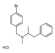 N-[(4-bromophenyl)methyl]-N-methyl-1-phenylpropan-2-amine,hydrochloride Structure
