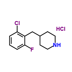 4-[(2-氯-6-氟苯基)甲基]哌啶盐酸盐结构式