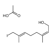 acetic acid,8-iodo-3,7-dimethylocta-2,6-dien-1-ol结构式
