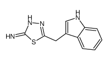 5-(1H-吲哚-3-甲基)-1,3,4-噻二唑-2-胺结构式