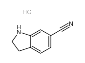 2,3-二氢-1H-吲哚-6-甲腈盐酸盐结构式