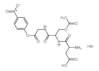 Succinamic acid,3-amino-N-[1-[(carboxymethyl)carbamoyl]-2-hydroxyethyl]-, mono(p-nitrophenyl)ester, acetate (ester), monohydrobromide (8CI)结构式