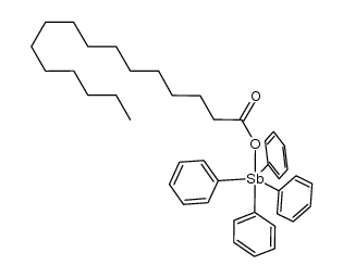 1-((tetraphenylstiboranyl)oxy)hexadecan-1-one结构式