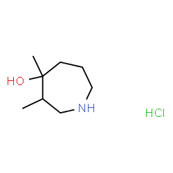 3,4-二甲基吖庚环-4-醇盐酸结构式