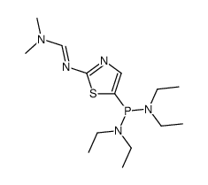 [2-(3-methyl-1,3-diazabut-1-enyl)thiazol-5-yl]tetraethyldiamidophosphonite结构式