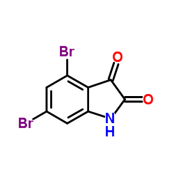 4,6-Dibromo-1H-indole-2,3-dione Structure